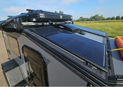 Exterior roof view of the CORE RV 5510 solar panels